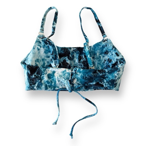 Zaful Tie-Dye Lace-Up Bikini – Teal/White – Size Small (NWT) - Picture 7 of 12